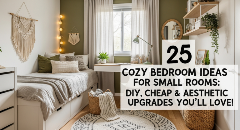 25 Cozy Bedroom Ideas for Small Rooms: DIY, Cheap & Aesthetic Upgrades You’ll Love!