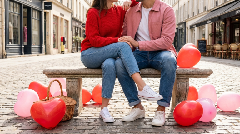 10 Stylish Valentine’s Day Outfits with Sneakers & Jeans