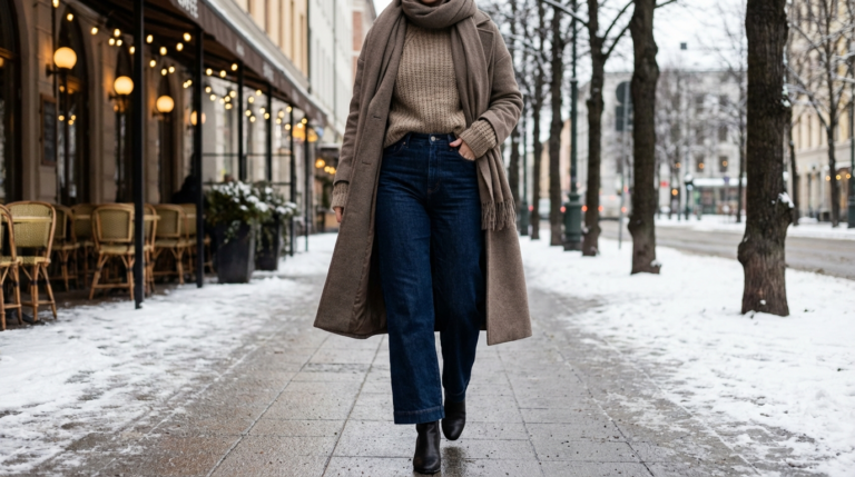 Guide to Styling High-Rise Wide-Leg Jeans for Winter Layers