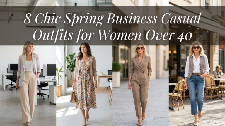 8 Chic Spring Business Casual Outfits for Women Over 40