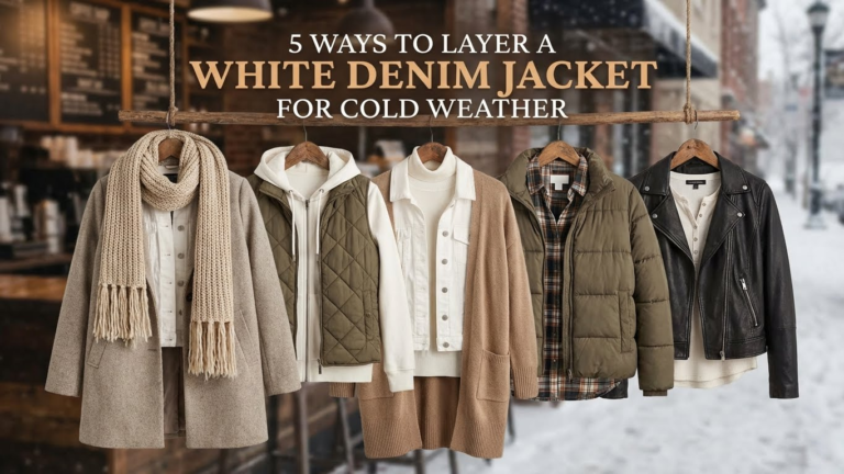 5 Ways to Layer a White Denim Jacket for Cold Weather