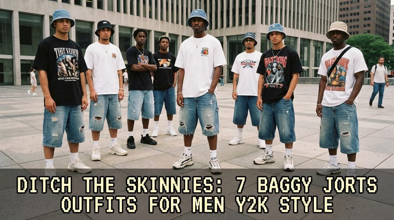 Ditch the Skinnies 7 Baggy Jorts Outfits for Men Y2K Style