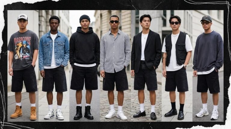 7 Fresh Black Baggy Jorts Outfits Men Need This Season