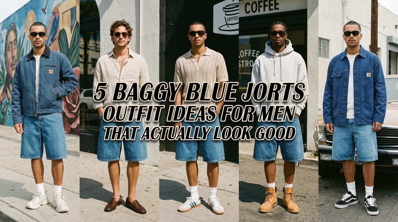 5 Baggy Blue Jorts Outfit Ideas for Men That Actually Look Good