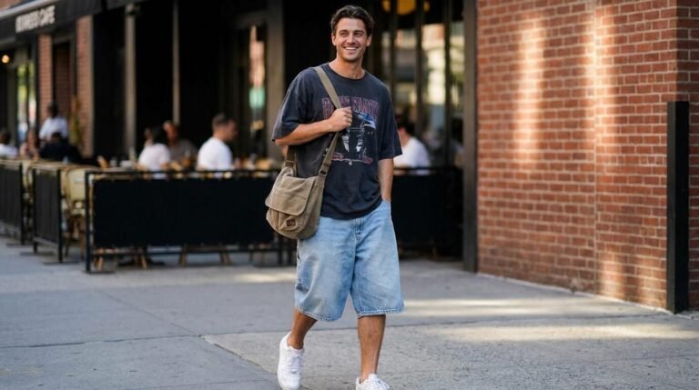 Jorts Outfit Idea Men Baggy Shirt Your New Go-To Look