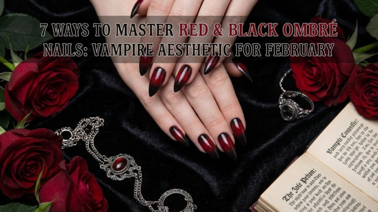 7 Ways to Master Red & Black Ombré Nails: Vampire Aesthetic for February